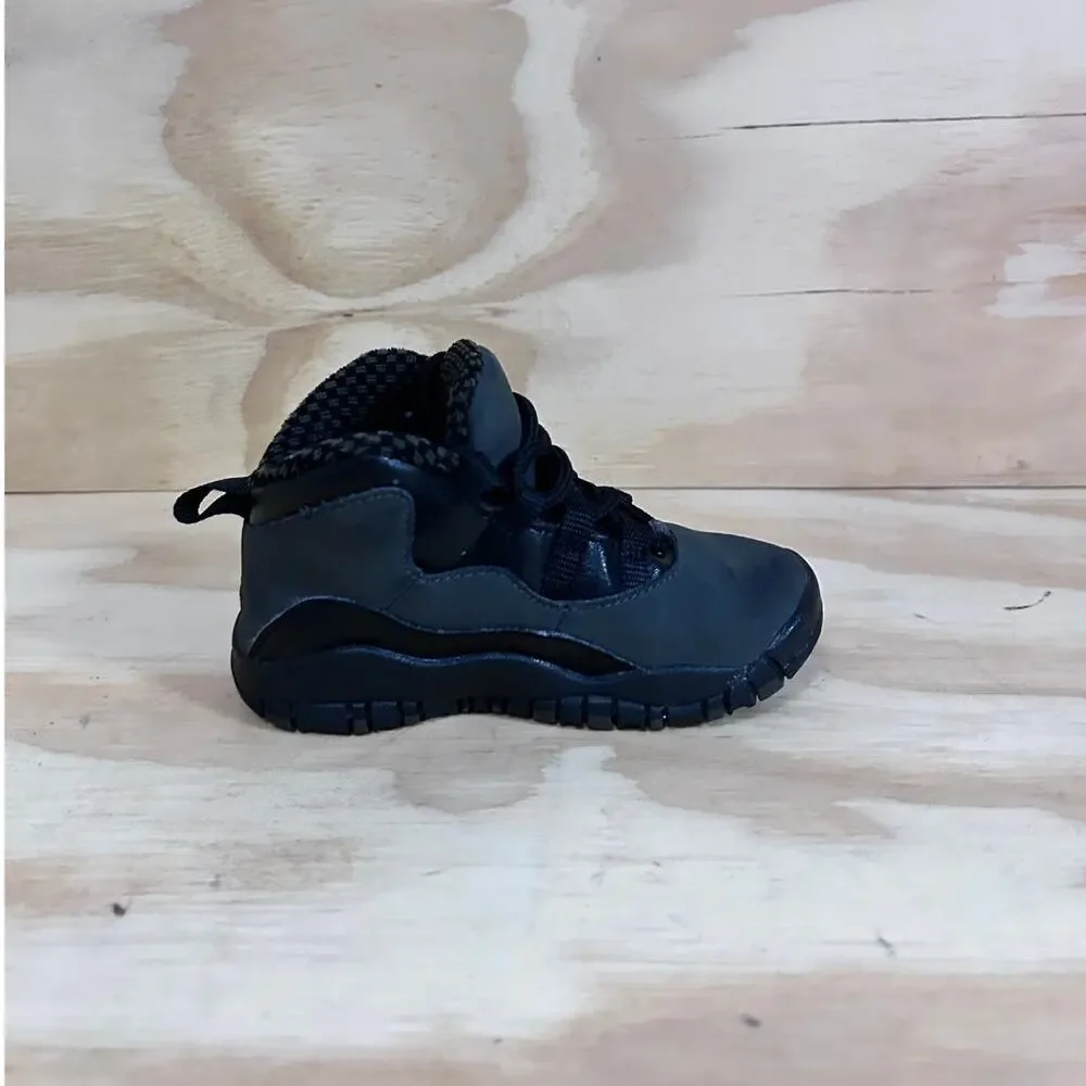 Nike-Air Jordan 10 Shadow-Sneakers-Gray/Black-Kids Little Unisex -8Y-310808-002